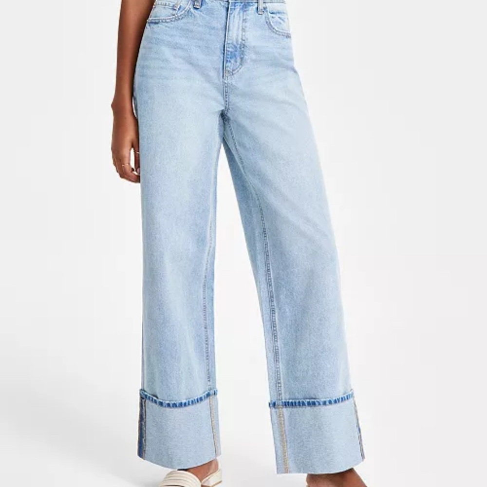 Tinseltown Sky Blue Wide Leg Jeans